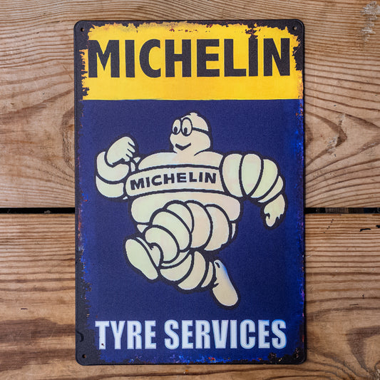 Michelin Tyre Services Metal Sign