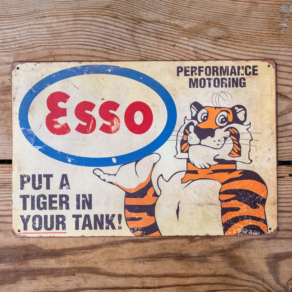 Esso Tiger Metal Sign