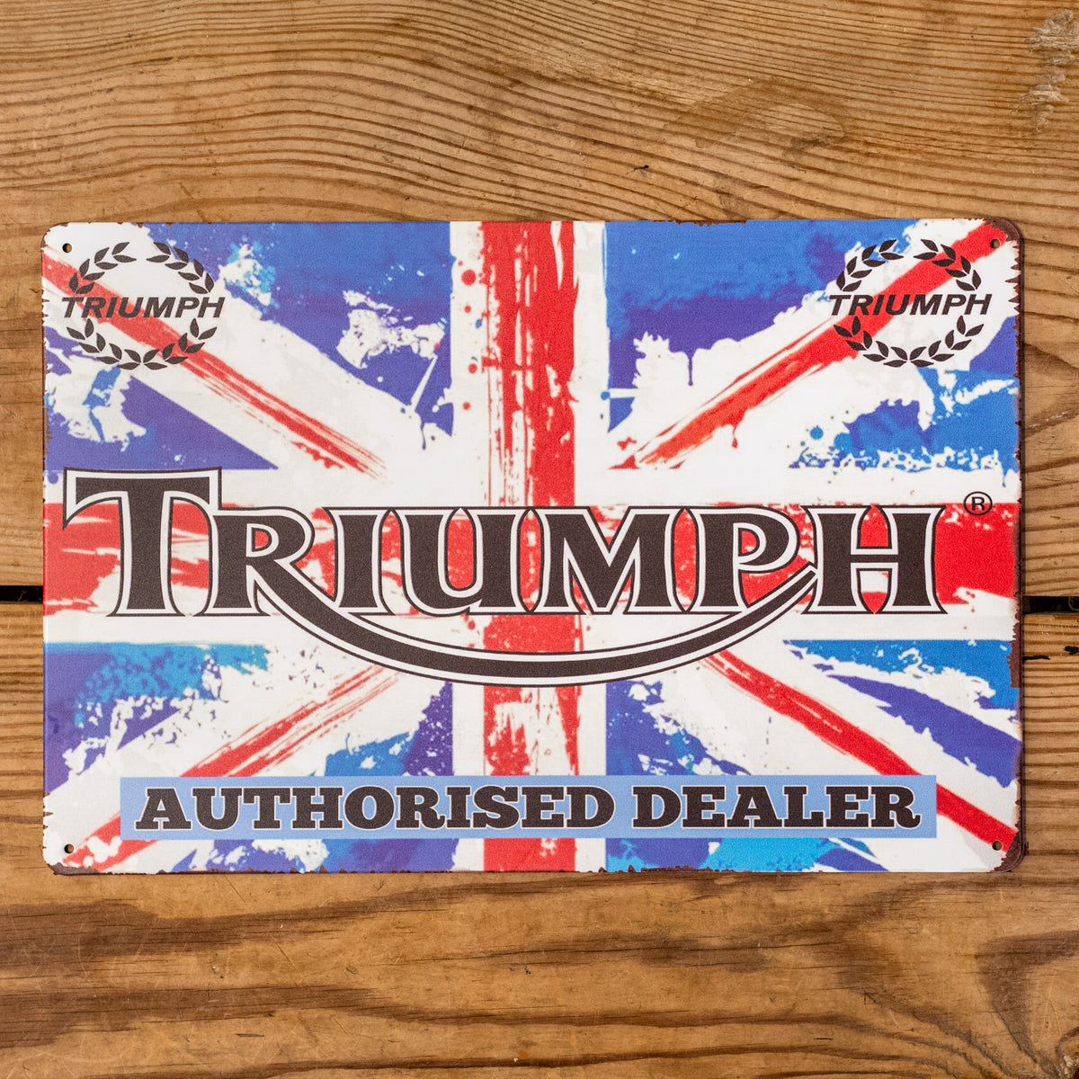 Triumph Union Jack Metal Sign