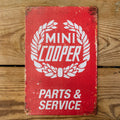 Mini Cooper Metal Sign