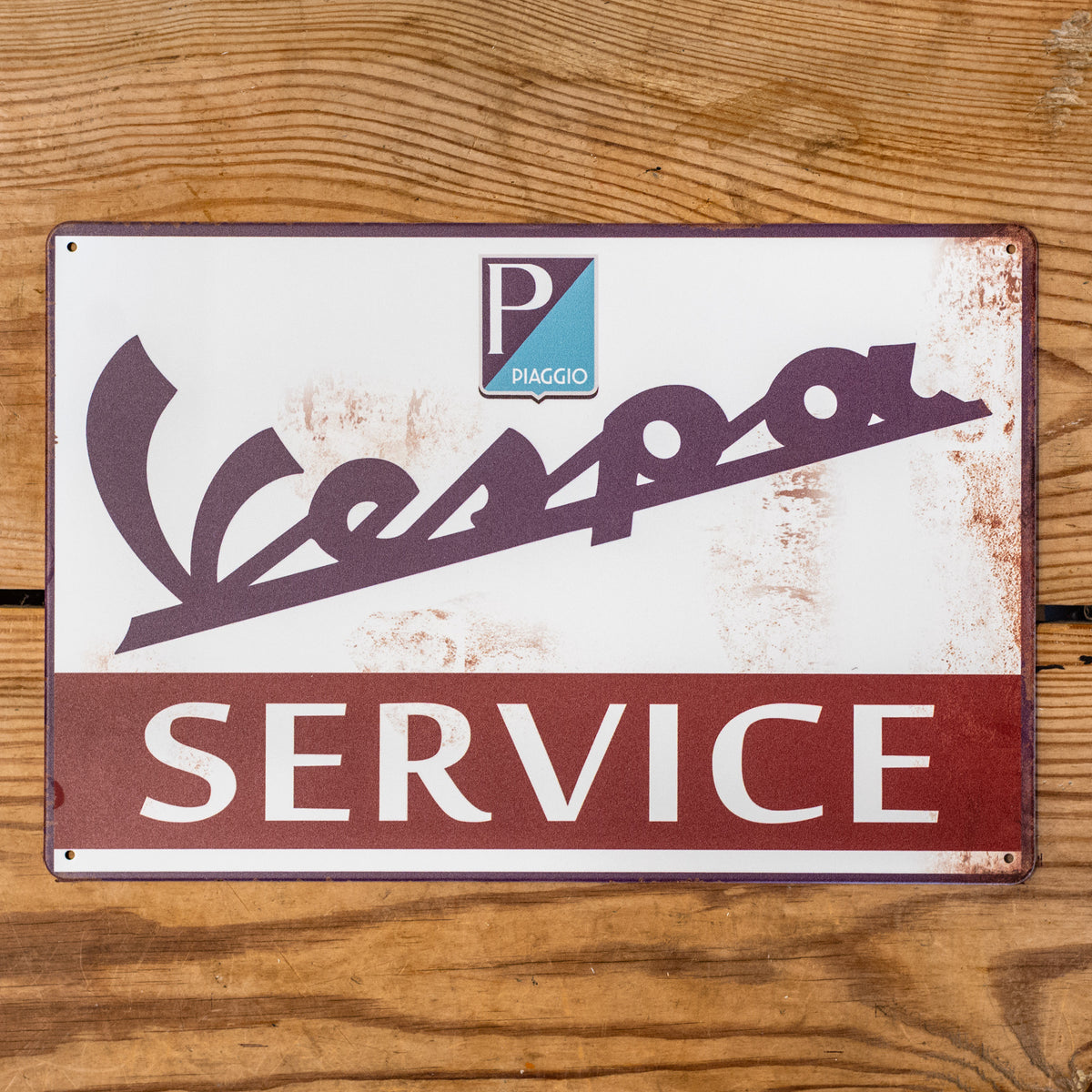 Vespa Service Metal Sign