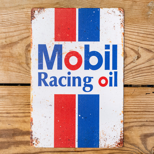 Mobil Racing Oil Metal Sign