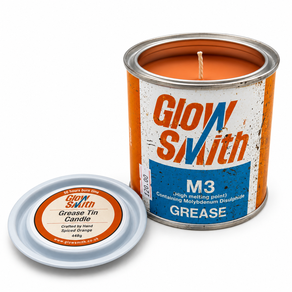 Large Grease Tin Candle