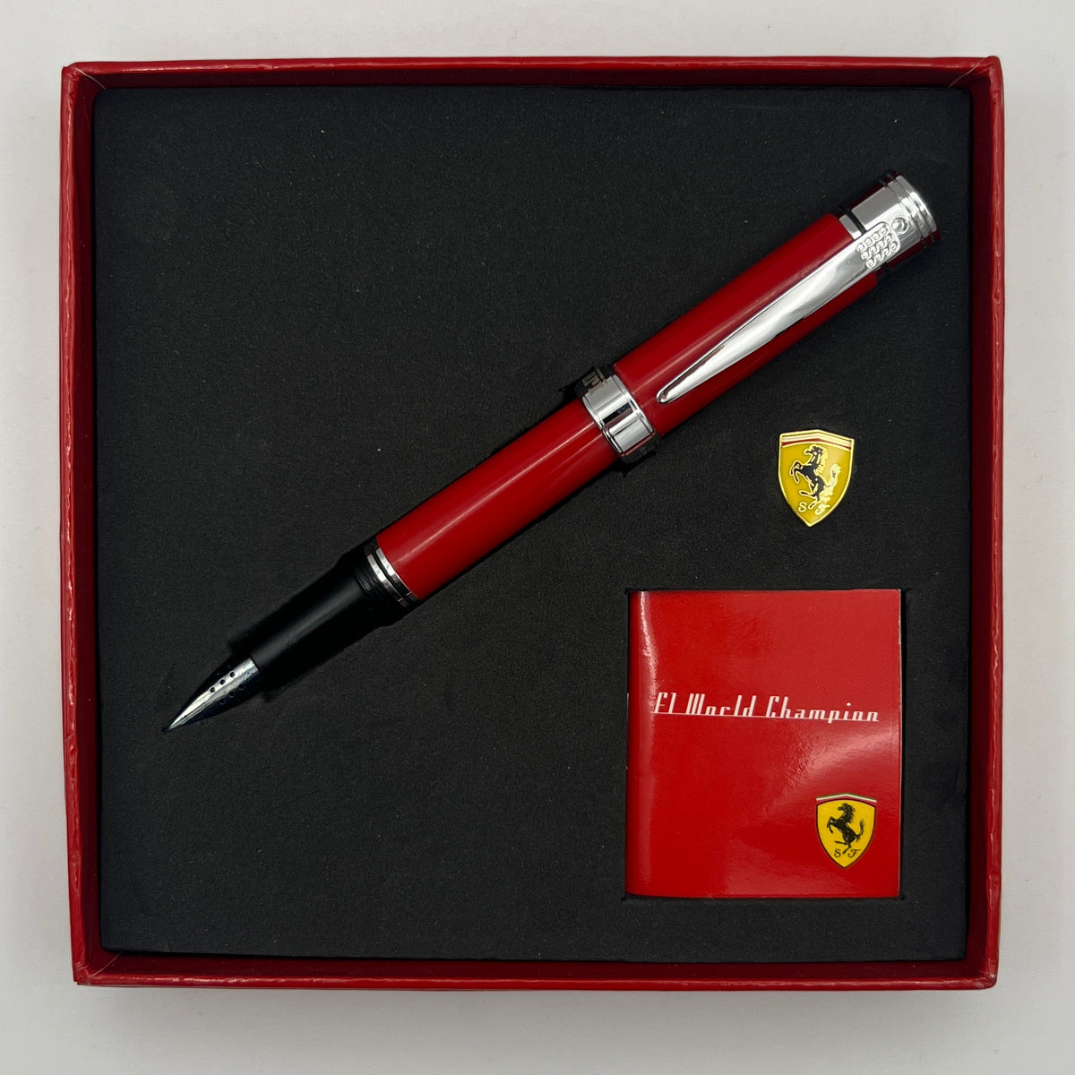 Ferrari 2002 F1 World Champion Fountain Pen and Pin Badge